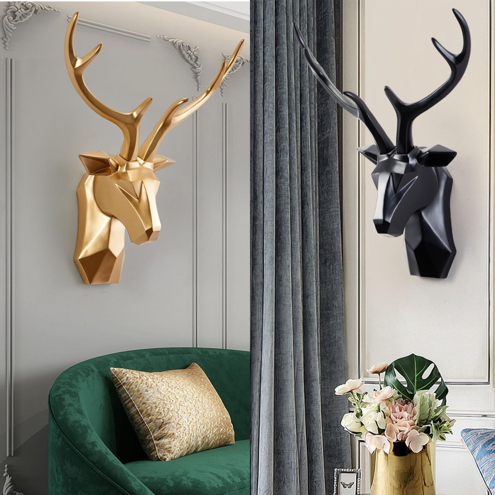 Amazon.com: Deer Wall Art Faux Taxidermy Artificial Animal Head